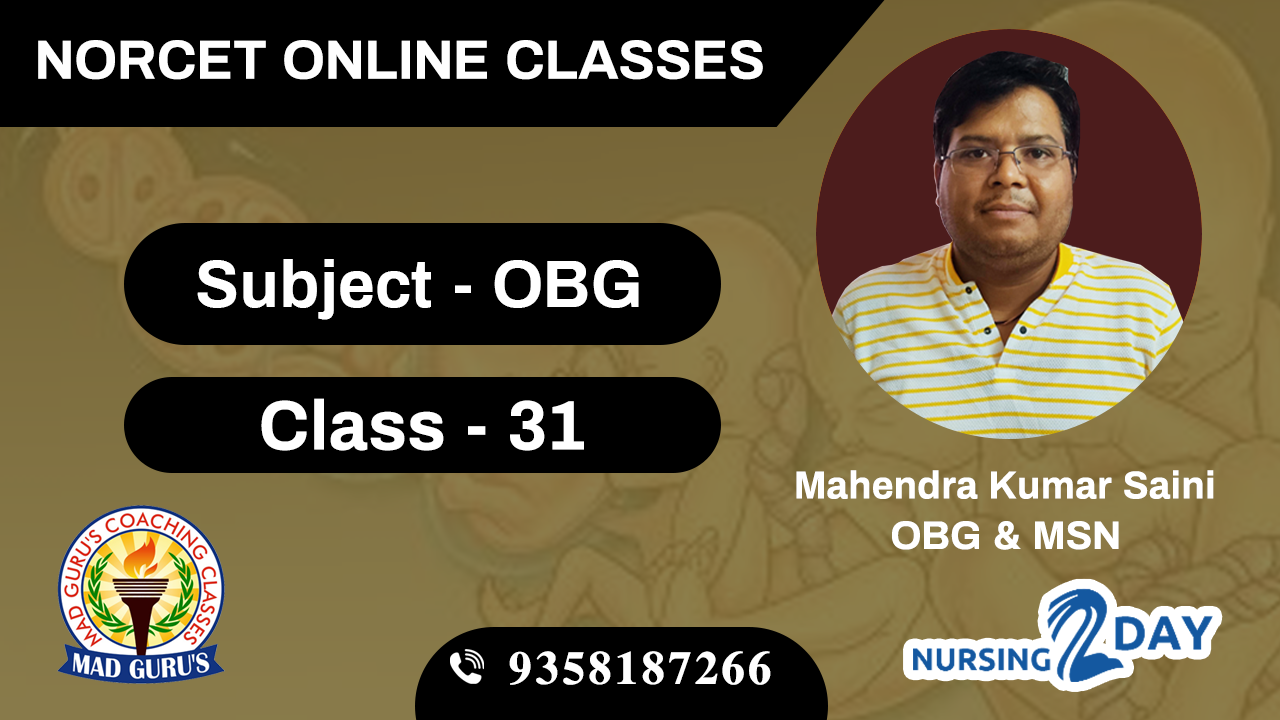 NORCET OBG Class 31
